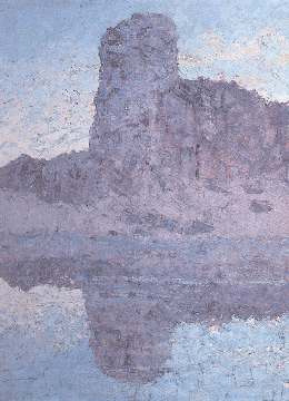 Gemälde von ein blauer Berg von Max Prantl
