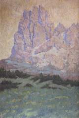 Schilderij van een berg door Max Prantl